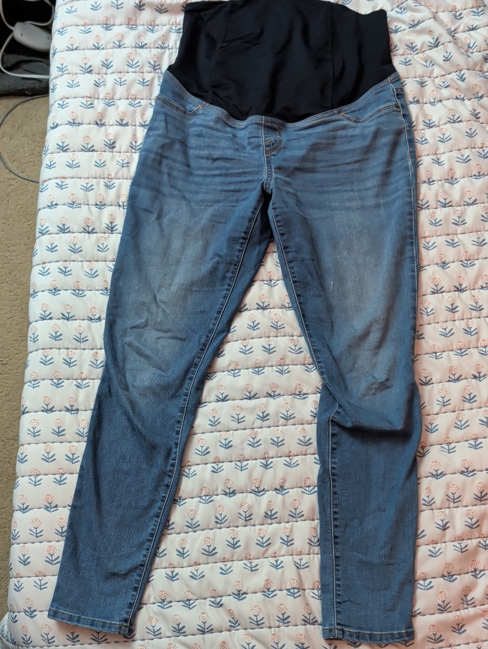 Women's Maternity Stretch Blue Jeans